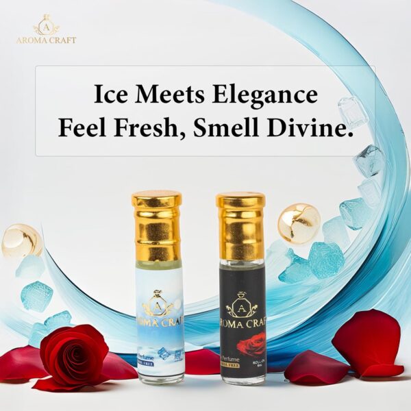 Aroma Craft  Ice Blue & Velvet Rose Attar Combo - Image 5