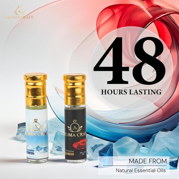 Aroma Craft  Ice Blue & Velvet Rose Attar Combo - Image 3