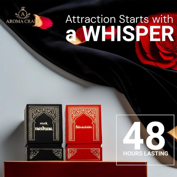 Aroma Craft Musk Nashwah & Dilnasheen Attar Combo - Image 4