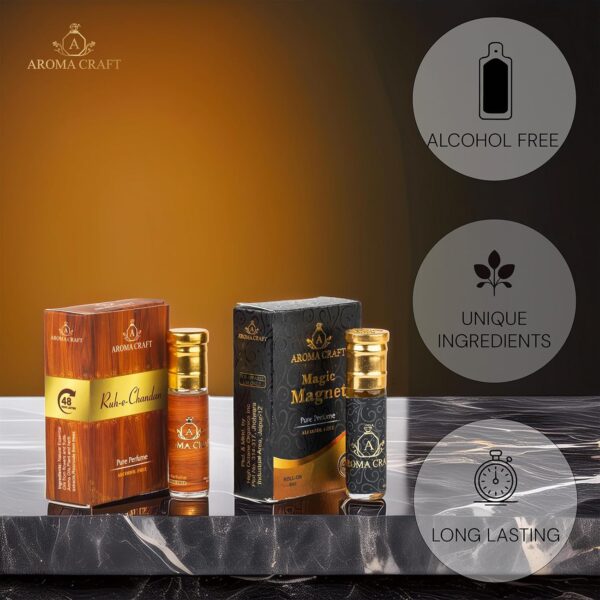 Aroma Craft Ruh-E-Chandan & Magic Magnet Attar Combo - Image 2