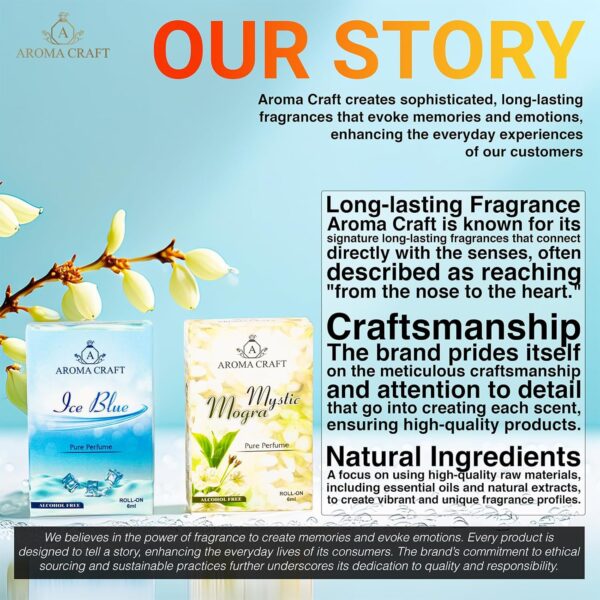 Aroma Craft  Ice Blue & Mystic Mogra Attar Combo - Image 6