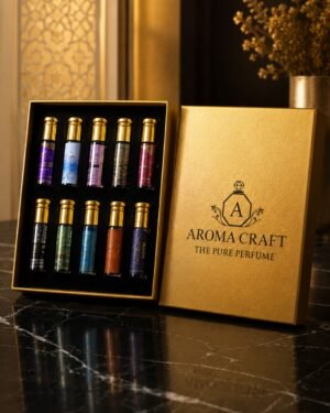 Gift Pack of 10 Luxurious Attar Set - Roll On Attar Long Lasting Premium Non-Alcoholic Roll-On Attar Perfume Oils for Men & Women | Long-Lasting Floral, Woody, Oriental & Exotic Fragrance Gift Set For Him & Her