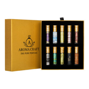 Gift Pack of 10 Luxurious Attar Set - Roll On Attar Long Lasting Premium Non-Alcoholic Roll-On Attar Perfume Oils for Men & Women | Long-Lasting Floral, Woody, Oriental & Exotic Fragrance Gift Set For Him & Her